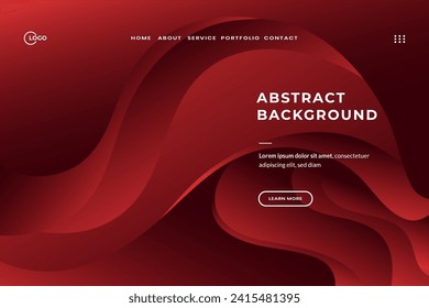 Sofisticado fondo de resumen web rojo 3D, eleve su presencia en línea con un diseño minimalista y de corte