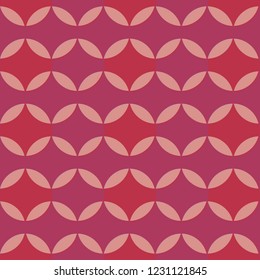 Sophisticated retro circles seamless vector pattern in red and violet. Trendy tonal design lends a chic style to home decor, textiles, fashion, wall coverings, invitations and graphic design projects.