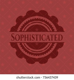 Sophisticated retro style red emblem