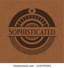 Sophisticated retro style wooden emblem