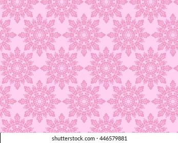 Sophisticated seamless abstract pattern on the pink background
