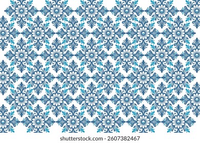 sophisticated seamless blue floral pattern with delicate floral details for premium fashion apparel and home decor

