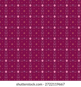 Sofisticado patrón de corazón sin costuras que combina geometría a cuadros y acentos ornamentales. Adecuado para la marca romántica, papelería elegante, impresiones de tela, decoración del hogar y diseños de temporada o siempreverdes.