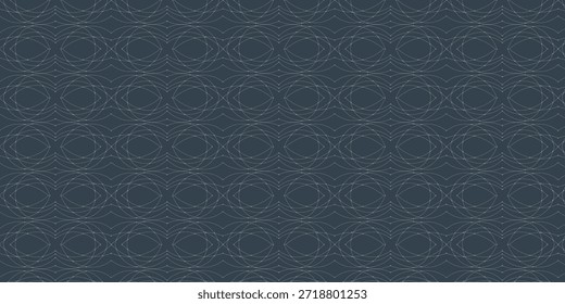 Sofisticado padrão sem costura formado pela repetição de formas em loop dispostas em uma grade apertada. A composição estruturada e a profundidade sutil criam um visual refinado ideal para aplicações de design premium.