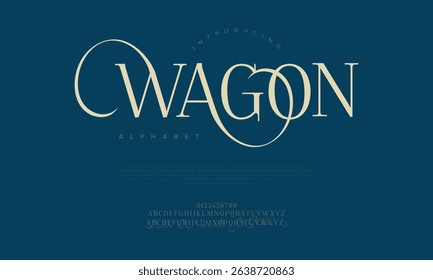 Sophisticated serif display font with looping ligatures and modern flair