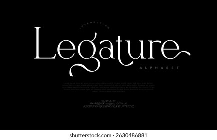 Sophisticated serif font with flowing swashes and fine lines, ideal for luxury branding and headlines