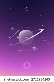 Sofisticado fundo espacial adaptado para folhetos e apresentações, com uma paleta de cores nítida.