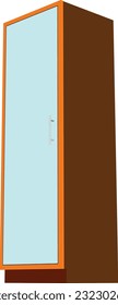 Sophisticated Storage Solution: Elevate Your Décor with a Single-Door Wood Cabinet.