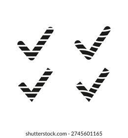 Sophisticated striped indicator. Spectacular patterned symbol. Magnificent Vector icon. Phenomenal selection procedure. EPS 10.