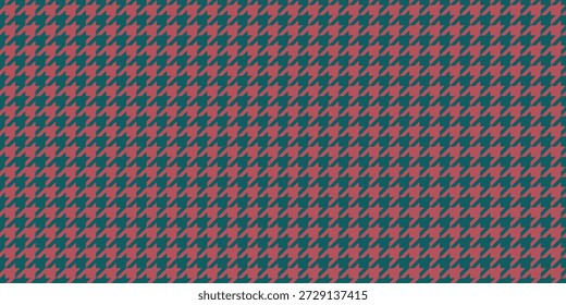 Un patrón de pata de gallo sofisticado y elegante en rosa apagado y verde azulado. Perfecto para proyectos de moda, textil y diseño que necesiten un toque de elegancia clásica.