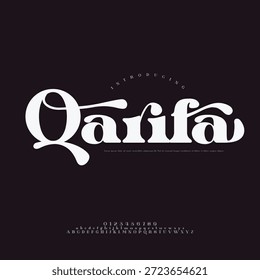Un logotipo de Vector sofisticado y elegante para Qarifa, ideal para el comercio minorista de gama alta y la marca de moda de lujo.