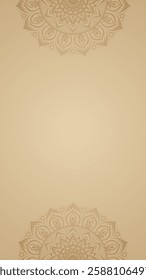 Sophisticated Subtle Mandala Vertical Background with Neutral and Warm Beige Color Scheme  