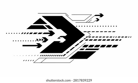 Sophisticated technical graphic for futuristic data visualization and UI.