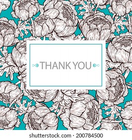 Sophisticated "thank you" card, can be adapted to invitation, seating card or anything else.