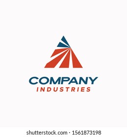 Sophisticated triangle with light shape logo template
