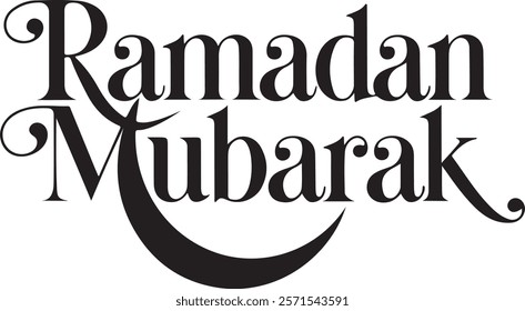 Sophisticated Typography Design Ramadan Mubarak – A Celebration of Peace and Blessings