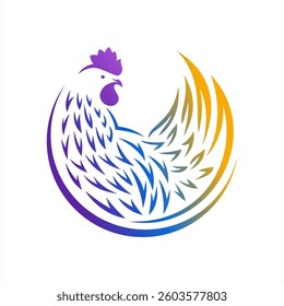 sophisticated and unique chicken logo.