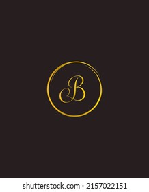 Una plantilla de logotipo para vectores de letras manuscritas de tipo B sofisticada y única