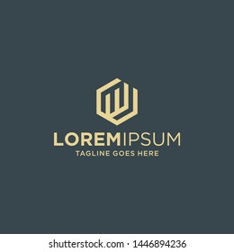 sophisticated and unique hexagon initials logo design inspiration