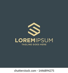 sophisticated and unique hexagon initials logo design inspiration