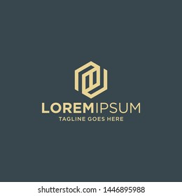 sophisticated and unique hexagon initials logo design inspiration