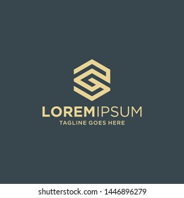 sophisticated and unique hexagon initials logo design inspiration