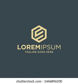 sophisticated and unique hexagon initials logo design inspiration