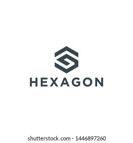 sophisticated and unique hexagon initials logo design inspiration