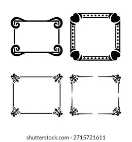 Sofisticados marcos de Vector con detalles ornamentados, perfectos para lujosas marcas y documentos formales.