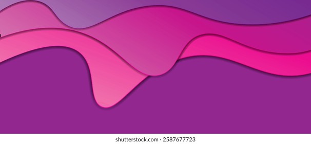 sophisticated vector illustration of layered shapes in shades of purple