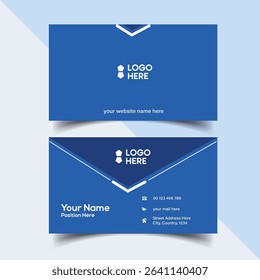 Sophisticated Visiting Card Template for Branding. Creative Double-sided Business Card Template.