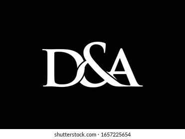D und ein Logo-Design mit Anfangsbuchstaben, Vektorillustration mit dem Symbol Creative Modern Letters.