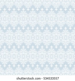 Sophisticated white seamless abstract pattern on a gray background