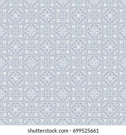 Sophisticated white seamless abstract pattern on a gray background