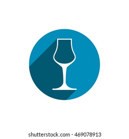 Sophisticated wine goblet, stylish alcohol theme illustration. Classic wineglass, romantic rendezvous idea.   