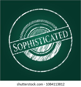 Sophisticated written with chalkboard texture