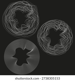 Sophisticatedly whiter Vector. Sophisticatedly background textures. Sophisticatedly messy patterns. Circularity artistic symbols.