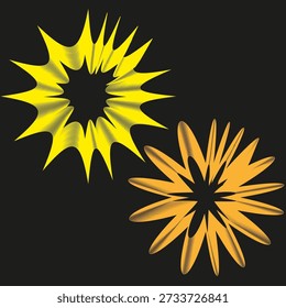 Sophisticatedly yellowest Vector. Sophisticatedly background textures. Sophisticatedly burst patterns. Artistic energy symbols