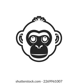 A sophistication, black and white monkey logo for your brand.