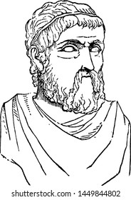 Sophocles, vintage engraved illustration drawing