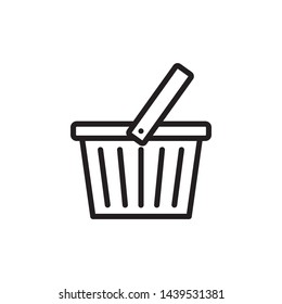 sopping basket icon design template. Trendy style, vector eps 10