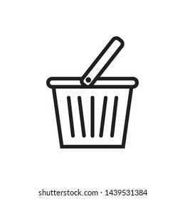 sopping basket icon design template. Trendy style, vector eps 10