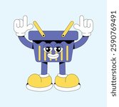 Sopping cart mascot logo character cartoon illustration