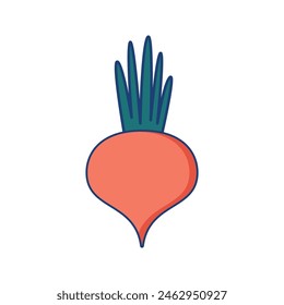 Sora Radish Illustration Flat Design