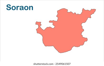 Soraon subdivision map, Allahabad District, Uttar Pradesh State, Republic of India, Government of  Uttar Pradesh, Indian territory, Eastern India, politics, village, tourism