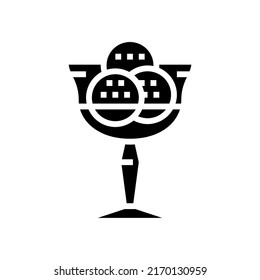 sorbet ice cream glyph icon vector. sorbet ice cream sign. isolated contour symbol black illustration