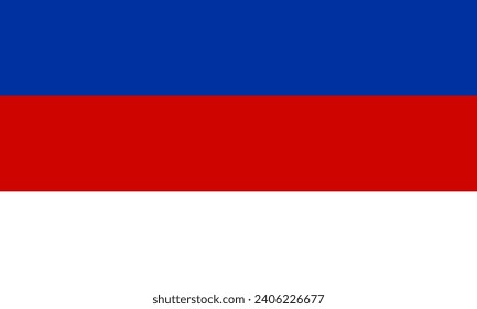 Sorbs ethnic flag, Germany. 3D illustration