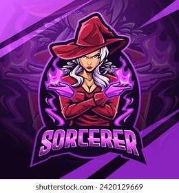 Sorcerer esport mascot logo design