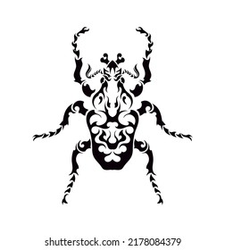 sorcerer huge beetle egypt scarabey engraving notebook or t shirt design