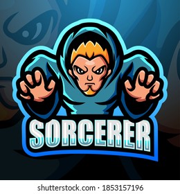 Sorcerer mascot esport logo design